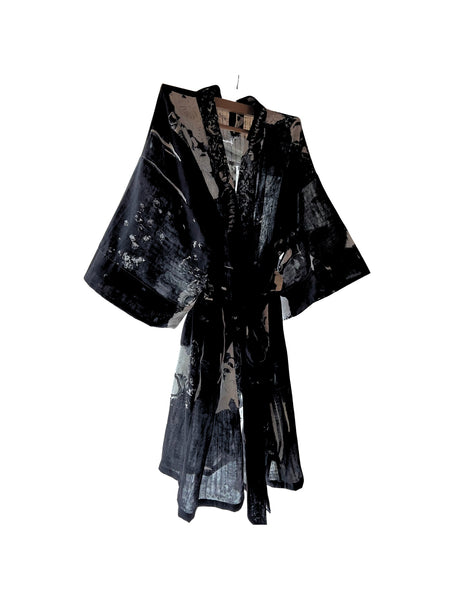 Custom Sized Dressing Gown, Robe, Linen, Linen Cotton, Double Gauze, Various Fabric Options