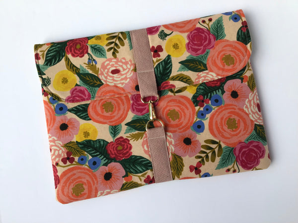 Rifle Paper Co Linen Canvas Laptop Sleeve, 13 inch