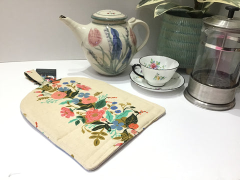 Linen Trivet: Rifle Paper Co Floral Quilted Hot Pad