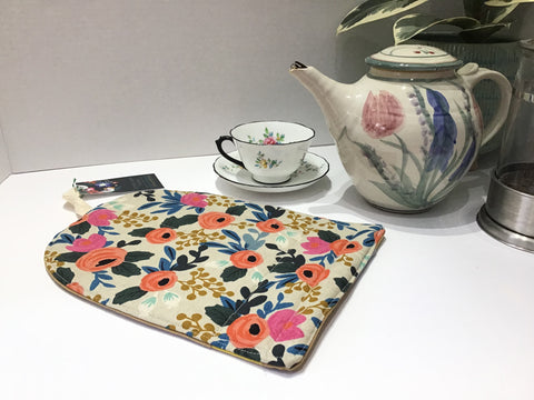 Linen Trivet: Rifle Paper Co Floral Quilted Hot Pad