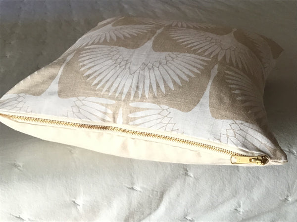 Sale! Last One. Cottage Core Neutral Style Pillow Cover Genevieve Gorder Flock Linen Canvas