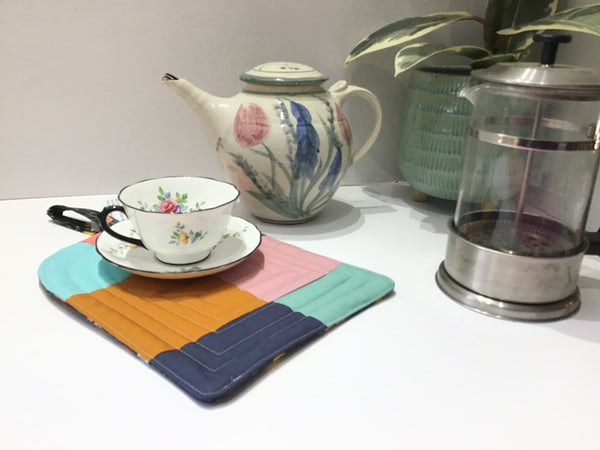 Cotton Trivet: Rifle Paper Co Floral Quilted Hot Pad