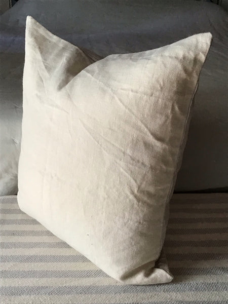 Sale! Last One. Cottage Core Neutral Style Pillow Cover Genevieve Gorder Flock Linen Canvas